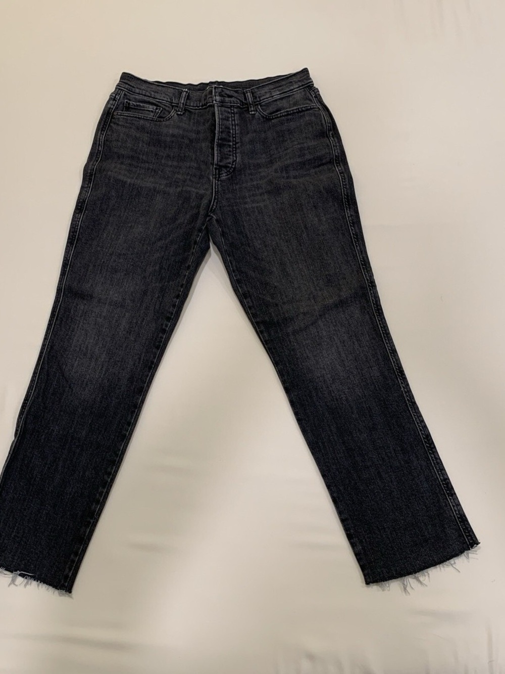 Women's High-Rise Straight Leg Jeans - Black Wash